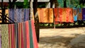 Thai ethnic traditional fabric pattern in Vietnam Royalty Free Stock Photo