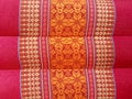 Thai fabric pattern, thai red fabric