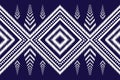 Thai fabric pattern, geometric seamless pattern,navy blue,white images.