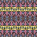 Thai fabric patterns in various colors Royalty Free Stock Photo