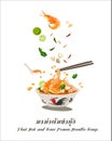 Thai favorite food `Tom yam noodles`.