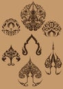 Thai Fine Art symbol set [EPS10] Royalty Free Stock Photo