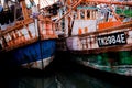 Thai Fishing Boats are Parked at the Southern Port of Thailand.