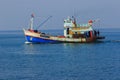 Thai fishing boat at sea Royalty Free Stock Photo