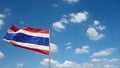 Thai Flag with the blue sky background Royalty Free Stock Photo