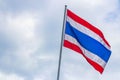 Thai flag red white blue colors in Phuket Thailand Royalty Free Stock Photo