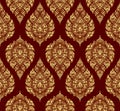 Thai flower ancient seamless pattern background