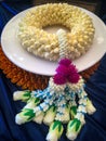 Thai Flower Garland with jasmine & roses Royalty Free Stock Photo