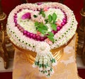 Thai flower heart shaped garland