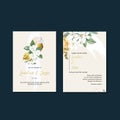 Thai flowers wedding card design