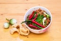Thai Food appetizer ,Nam Prik Aong ,Thai Northern Style Pork and