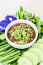 Thai food, chilly and shrimp dipping sauce Royalty Free Stock Photo