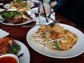 Thai food feast with various food selctions Royalty Free Stock Photo