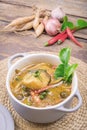 Thai food fish curry