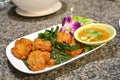 Thai Food Fried Fish Cake (Tod Mun Pla) Royalty Free Stock Photo