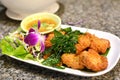 Thai Food Fried Fish Cake (Tod Mun Pla) Royalty Free Stock Photo
