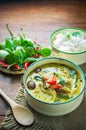 Thai food green curry chicken Royalty Free Stock Photo