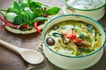 Thai food green curry chicken Royalty Free Stock Photo