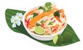Vector illustration Thai food Tom Yum Kung Royalty Free Stock Photo