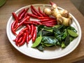 Thai food ingredients spice herb chilli