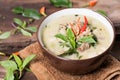 Thai food Kaeng Khiao Wan,Green curry with pork