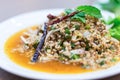 Thai food, Larb moo,Pork Cooked thai Style