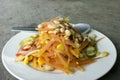 thai food/ locate food - papaya salad in thailand call som tum o