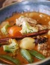 Thai food Massaman curry close-up Royalty Free Stock Photo