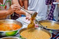 Thai Food - Old Woman selling food at the market