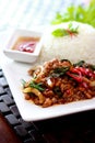 Thai food Rice and basil