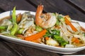 Thai food, seafood with vegetable spicy salad Royalty Free Stock Photo