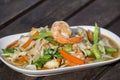 Thai food, seafood with vegetable spicy salad Royalty Free Stock Photo
