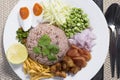 Thai food shrimp paste fried rice, Khao Kluk Kapi Royalty Free Stock Photo