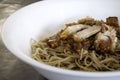 Thai food, sizzling crispy noodle Royalty Free Stock Photo