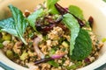 Thai food spicy minced pork salad Larb