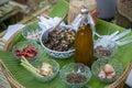 Thai food, spicy minced pork salad Larb Moo