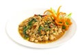 Thai food Stir-fried Chicken spicy and Thai basil Royalty Free Stock Photo