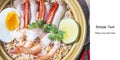 Thai food style noodle, tom yum kung Royalty Free Stock Photo