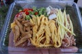 Thai food : Thai-style bento box, easy to find in the morning before going to work.