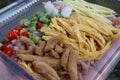 Thai food : Thai-style bento box, easy to find in the morning before going to work.