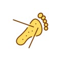 Thai foot massage icon. Spa vector illustration