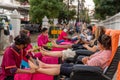 People getting a foot massage in Chiang Mai