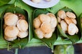 Thai fresh fried coconut cakes Royalty Free Stock Photo