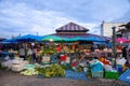 Thai fresh market, fresh raw material street market in krabi province, Thailand