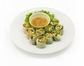 Thai fresh spring rolls Royalty Free Stock Photo