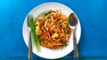 Thai fried noodles or Phad Thai