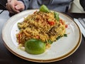 Thai fried rice seafood spicy Royalty Free Stock Photo