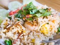 Thai fried rice with shrimps Royalty Free Stock Photo