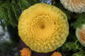 Thai fruit carving or food garnish on a pumpkin