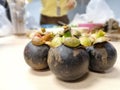 Thai fruit - Mangosteen has been dubbed as the Queen of Thai Fruits, with a sweet, cool taste